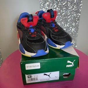 Multi color Pumas toddler boy 10c